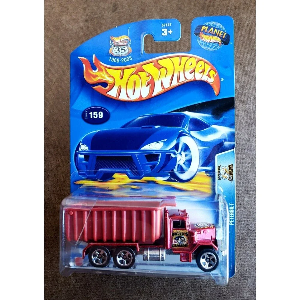 2003 Hot Wheels PETERBILT DUMP TRUCK Red #159 WORK CREWSERS 5/10 ZAMAC Big Ed's
